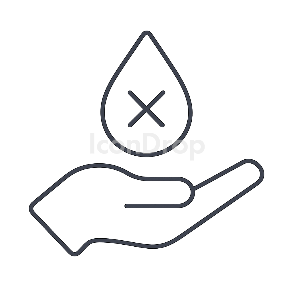 Save Water Icon Outline