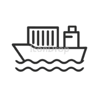Sea Freight Icon Outline