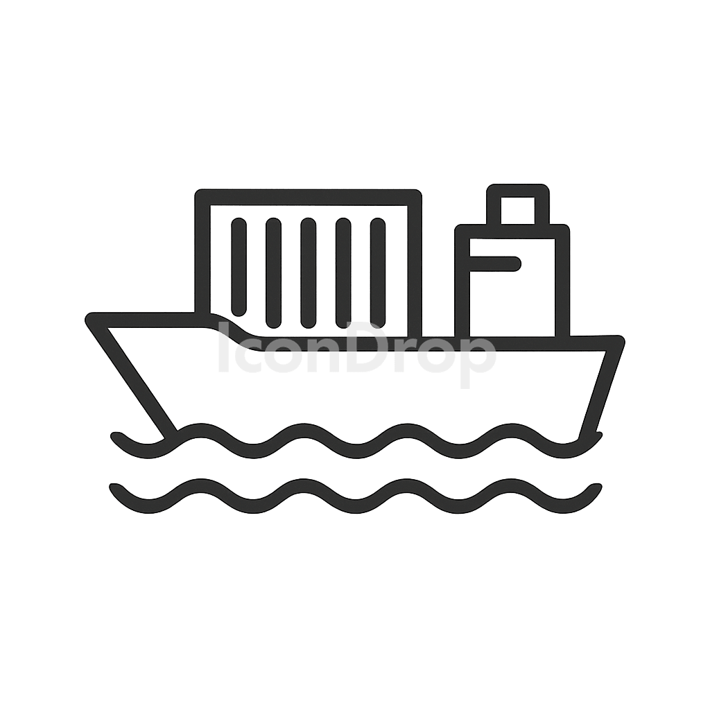 Sea Freight Icon Outline