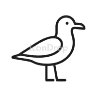 Sea Gull Icon Outline