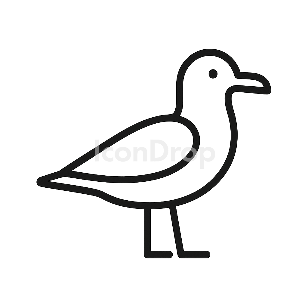 Sea Gull Icon Outline