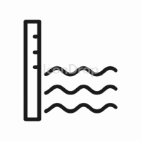 Sea Level Icon Outline