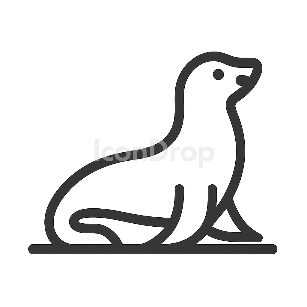 Sea Lion Icon Outline