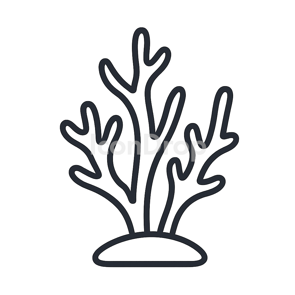 Sea Moss Icon Outline