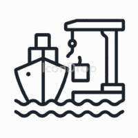Sea Port Icon Outline