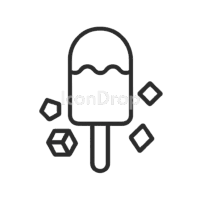 Sea Salt Ice Cream Icon Outline