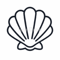 Sea Shell Icon Outline
