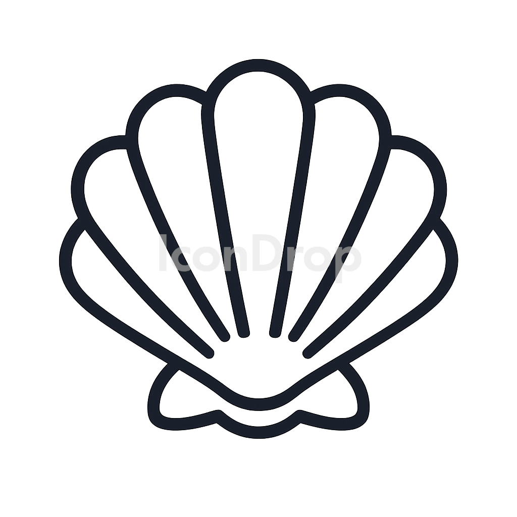Sea Shell Icon Outline