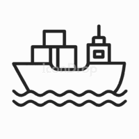 Sea Shipment Icon Outline