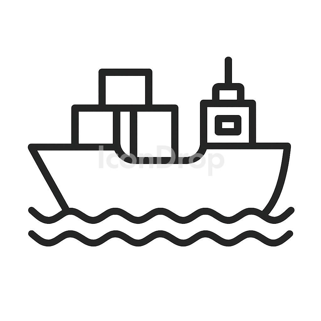 Sea Shipment Icon Outline