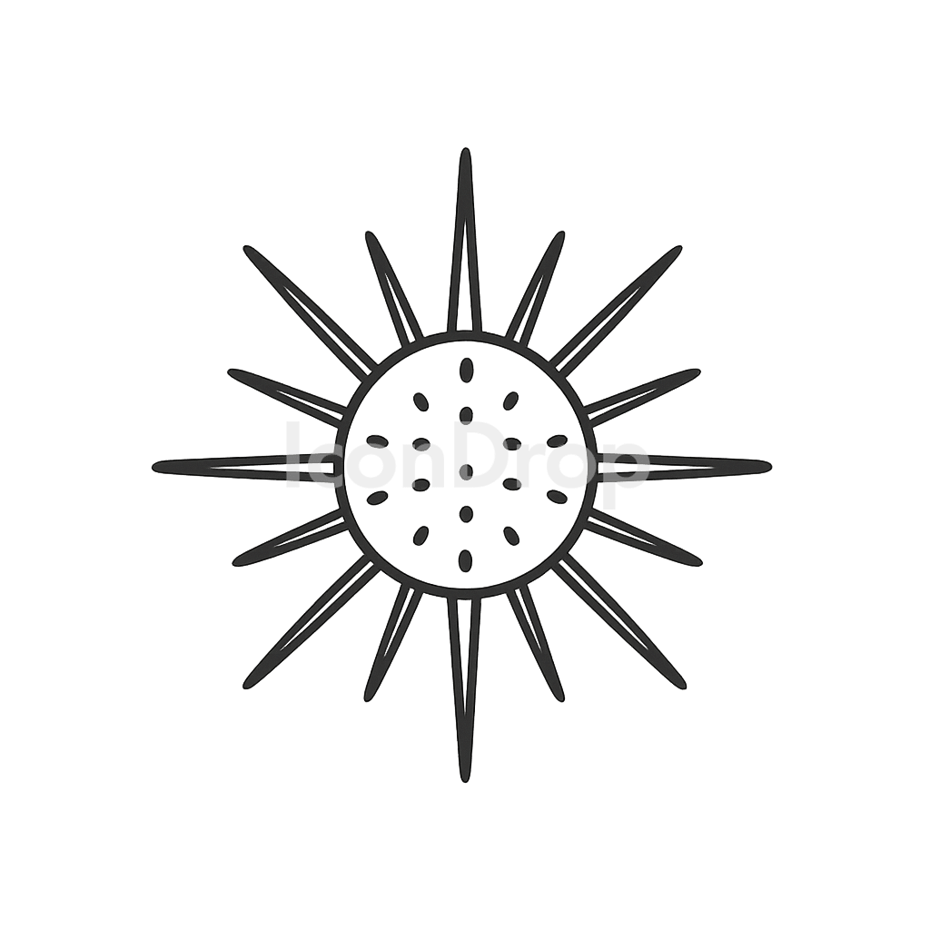 Sea Urchin Icon Outline