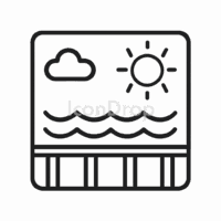 Sea View Icon Outline