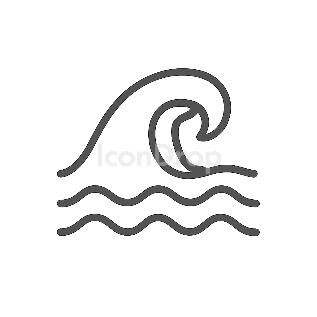 Sea Water Icon Outline