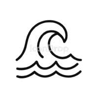 Sea Wave Icon Outline
