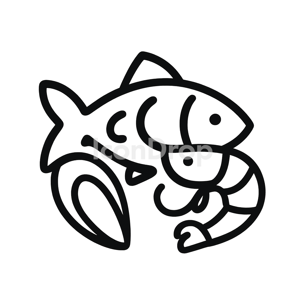 Seafood Icon Outline