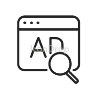 Search Ads Icon Outline