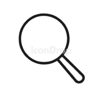Search Glass Icon Outline