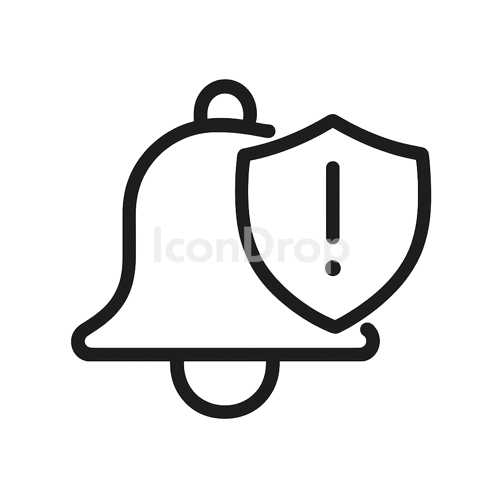 セキュリティ通知のアイコン アウトライン