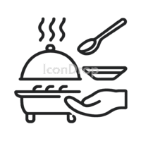 Self Service Food Icon Outline