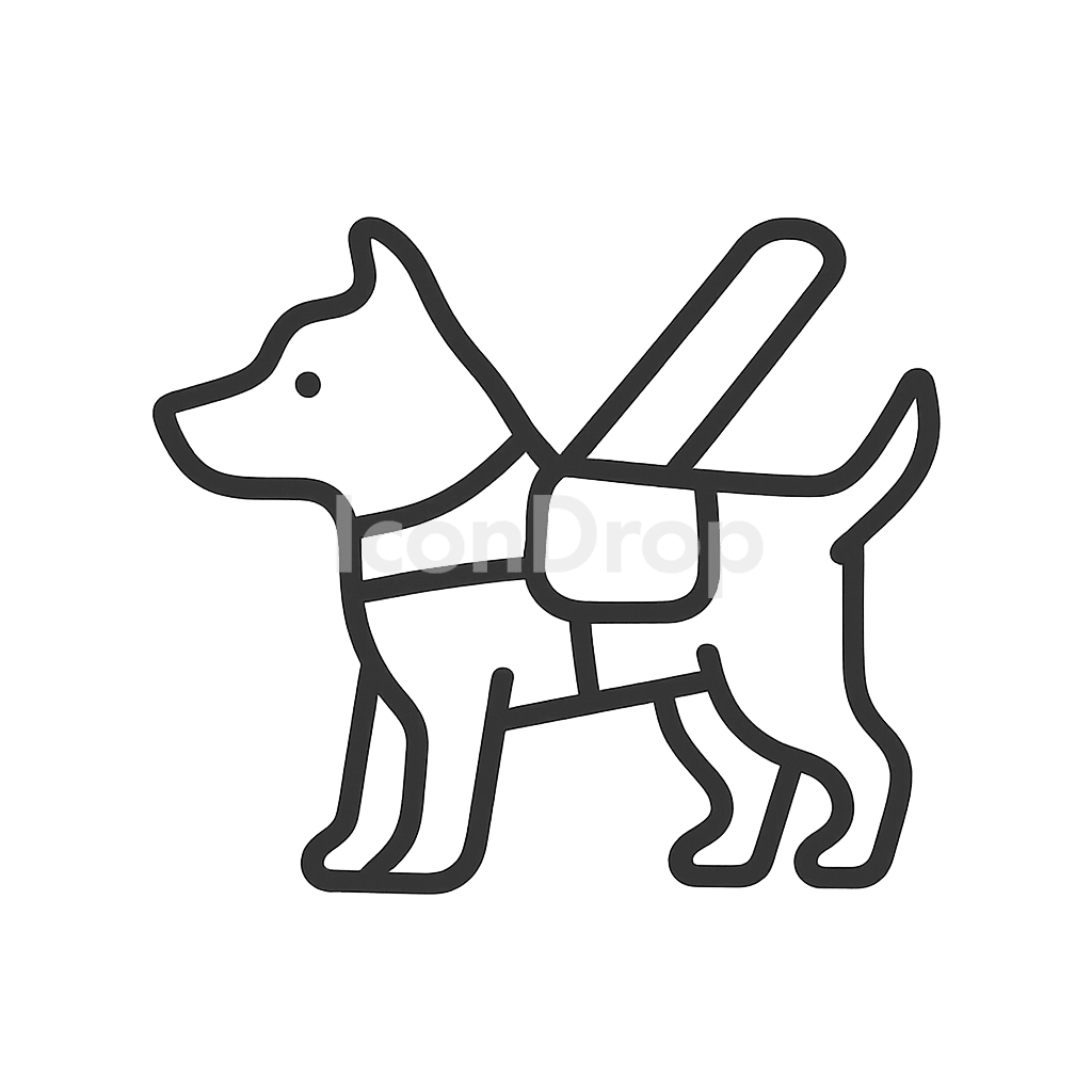 Service Animal Icon Outline