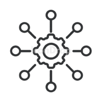Service Hub Icon Outline