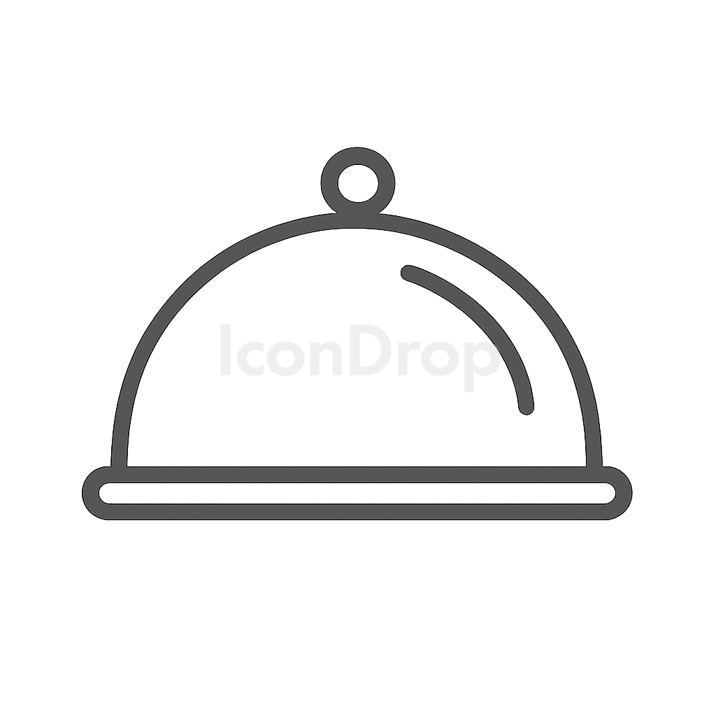 Serving Dish Icon Outline