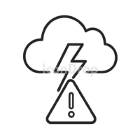 Severe Weather Alert Icon Outline