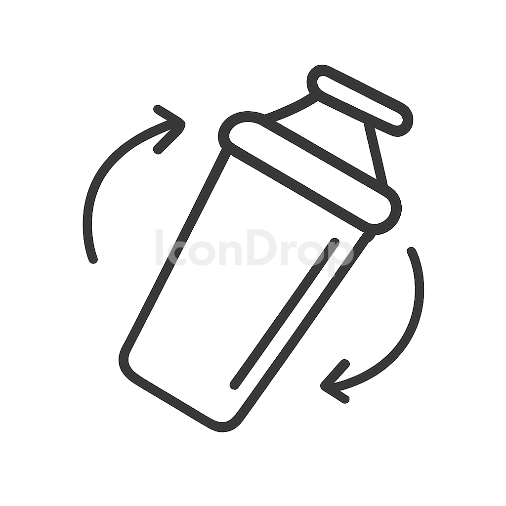 Shake Before Drink Icon Outline