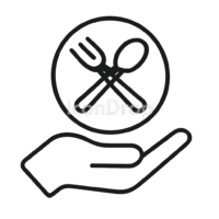Share Food Icon Outline