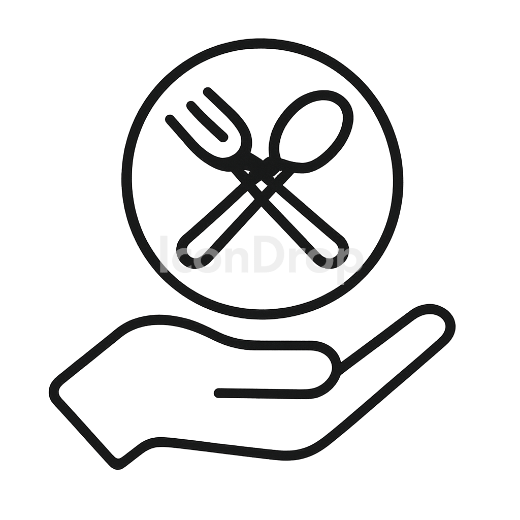 Share Food Icon Outline