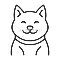 Shiba Dog Icon Outline