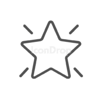 Shining Star Icon Outline