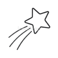Shooting Star Icon Outline