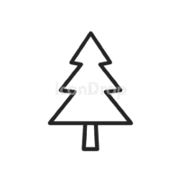 Simple Pine Tree Icon Outline