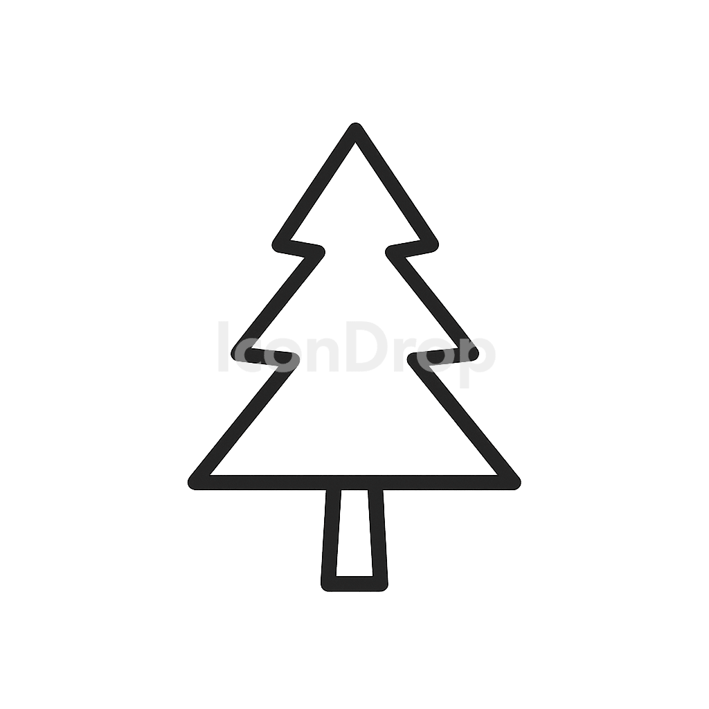 Simple Pine Tree Icon Outline