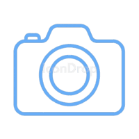 Sky Blue Camera Icon Outline