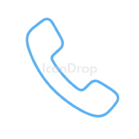 Sky Blue Phone Icon Outline