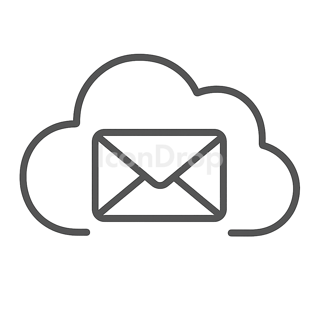 Sky Email Icon Outline
