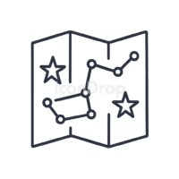 Sky Map Icon Outline