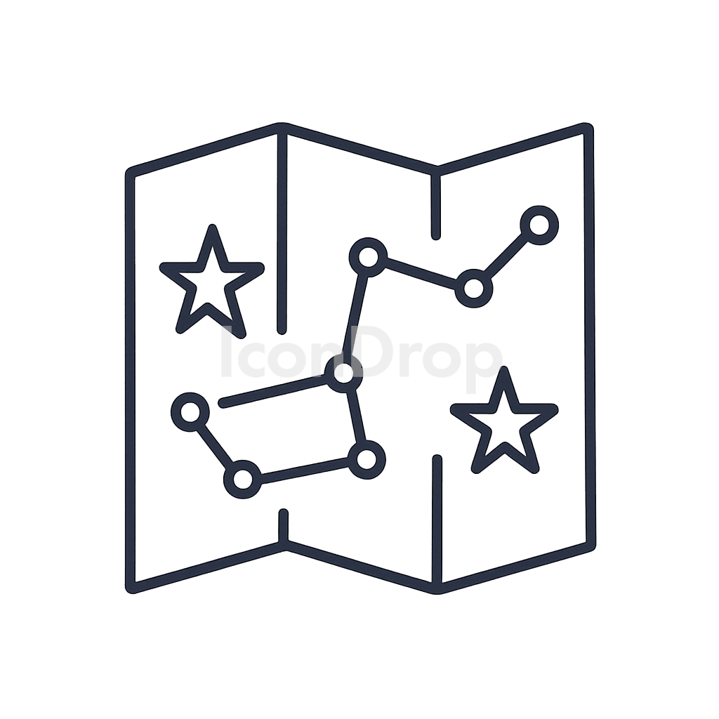 スカイマップのアイコン アウトライン