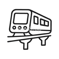 Sky Train Icon Outline