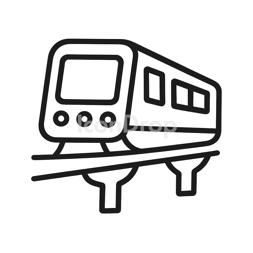 Sky Train Icon Outline