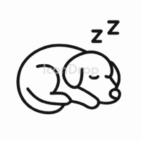 Sleeping Dog Icon Outline