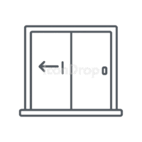 Sliding Glass Door Icon Outline