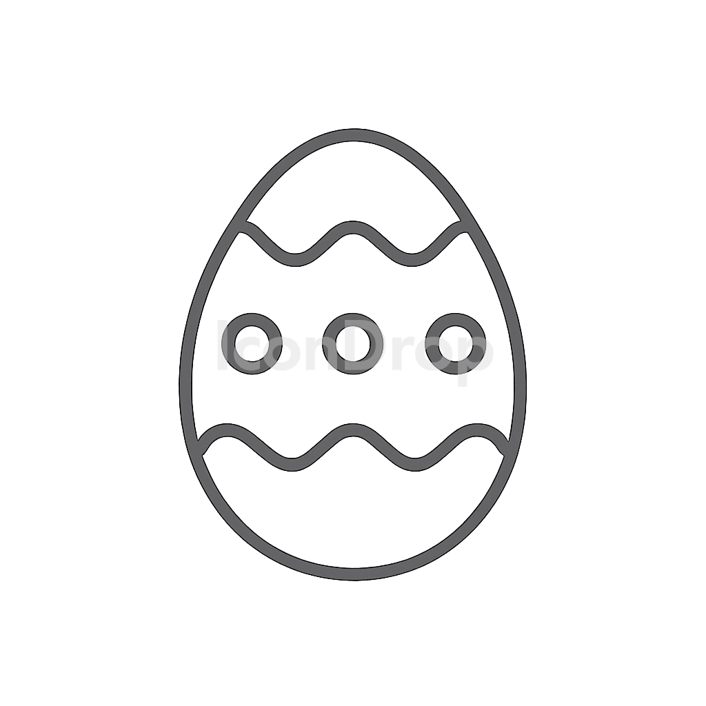 Small Easter Egg Icon Outline