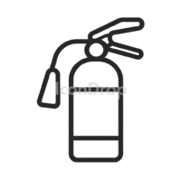 Small Fire Extinguisher Icon Outline