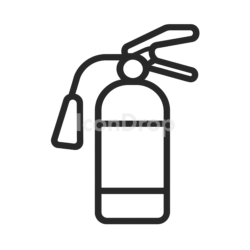 Small Fire Extinguisher Icon Outline