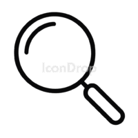 Small Magnifying Glass Icon Outline