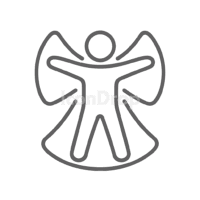 Snow Angel Icon Outline