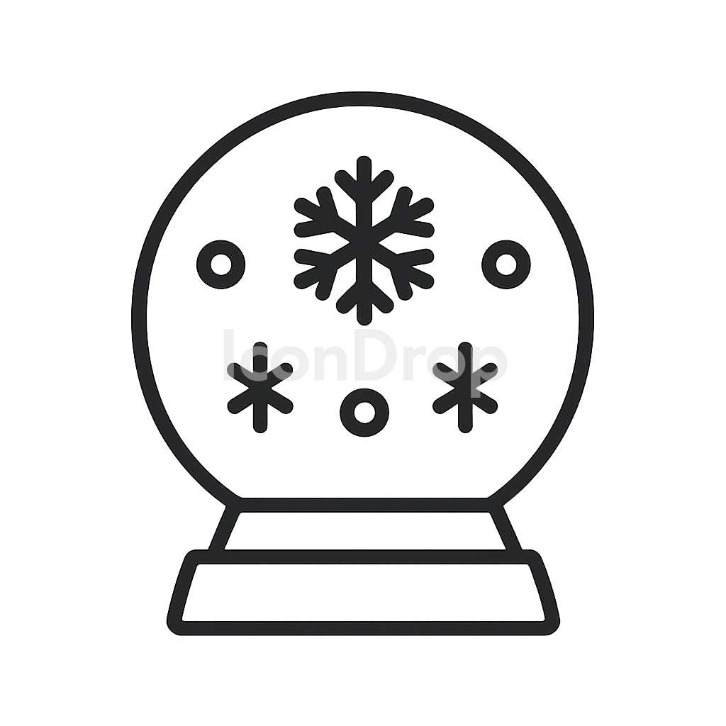 Snow Ball Icon Outline